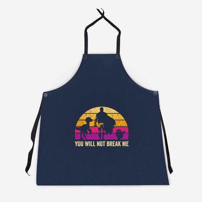 You Will Not Break Me Vintage-Unisex-Kitchen-Apron-DrMonekers