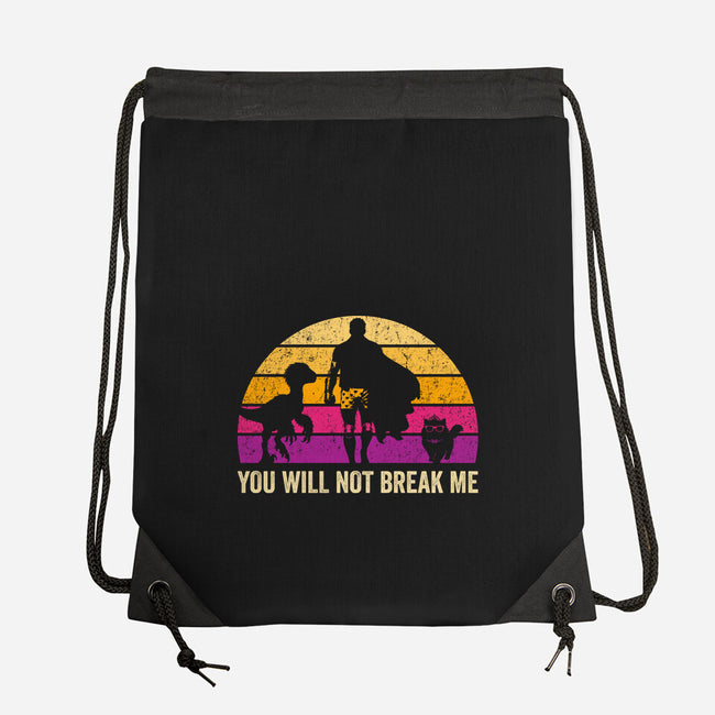 You Will Not Break Me Vintage-None-Drawstring-Bag-DrMonekers