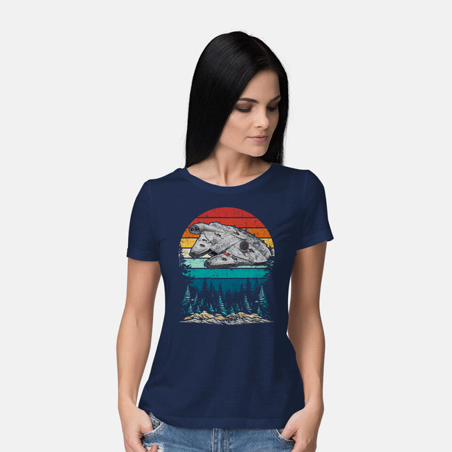 Falcon Vintage-Womens-Basic-Tee-DrMonekers