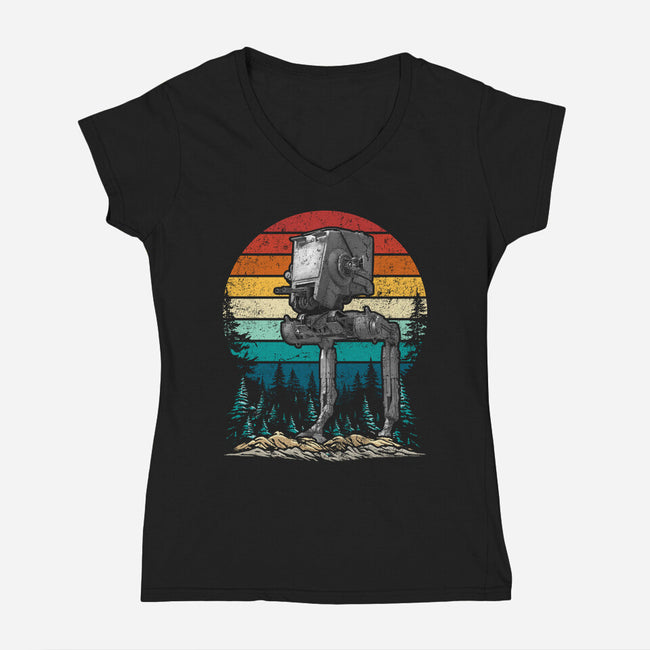 Scout Walker Vintage-Womens-V-Neck-Tee-DrMonekers
