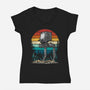 Scout Walker Vintage-Womens-V-Neck-Tee-DrMonekers