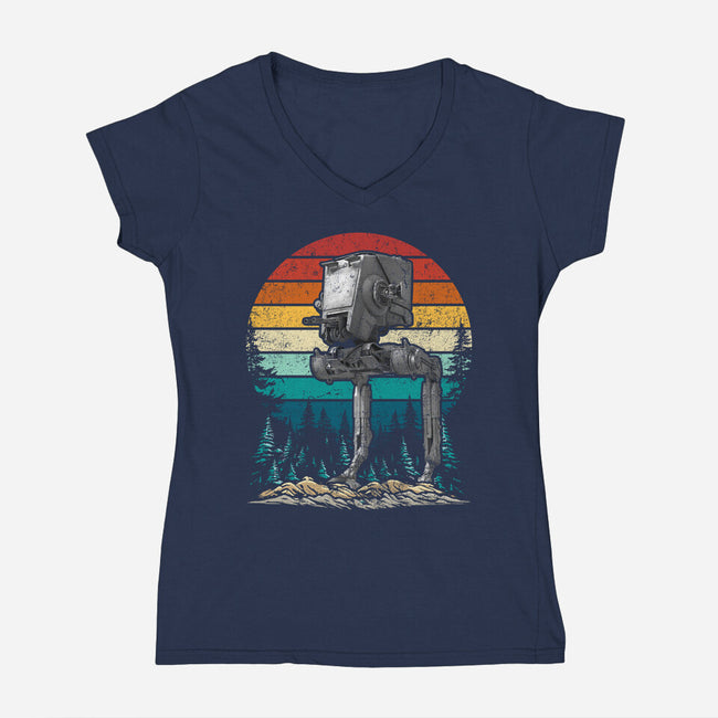 Scout Walker Vintage-Womens-V-Neck-Tee-DrMonekers