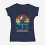 Scout Walker Vintage-Womens-V-Neck-Tee-DrMonekers