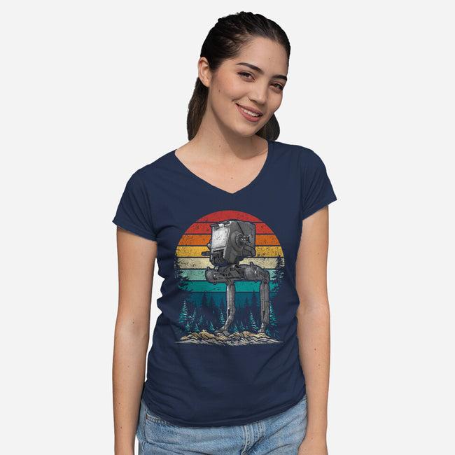 Scout Walker Vintage-Womens-V-Neck-Tee-DrMonekers