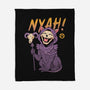 Nyah Skeleton Cat-None-Fleece-Blanket-vp021