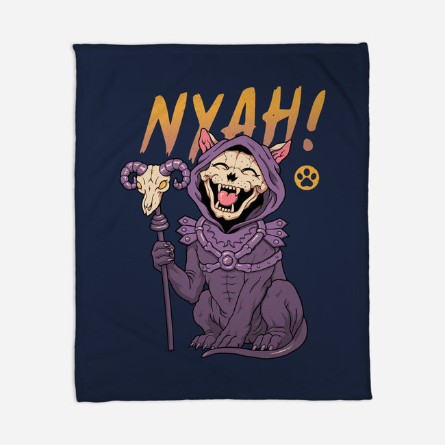 Nyah Skeleton Cat-None-Fleece-Blanket-vp021