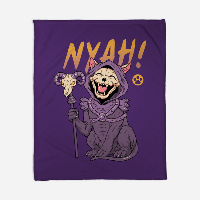 Nyah Skeleton Cat-None-Fleece-Blanket-vp021