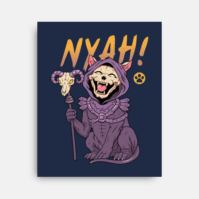 Nyah Skeleton Cat-None-Stretched-Canvas-vp021