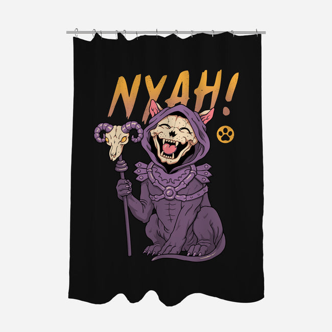 Nyah Skeleton Cat-None-Polyester-Shower Curtain-vp021