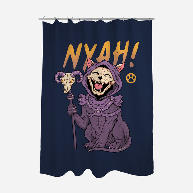 Nyah Skeleton Cat-None-Polyester-Shower Curtain-vp021