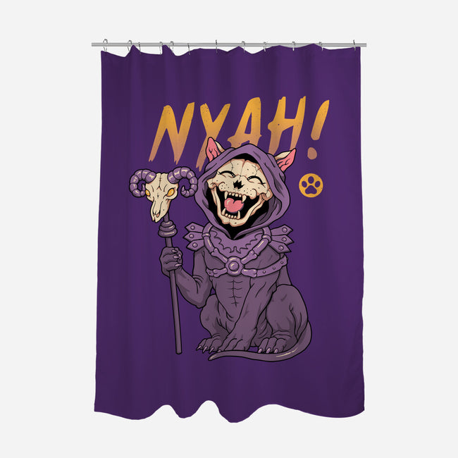 Nyah Skeleton Cat-None-Polyester-Shower Curtain-vp021