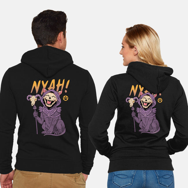 Nyah Skeleton Cat-Unisex-Zip-Up-Sweatshirt-vp021