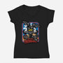 Fun With Fireworks-Womens-V-Neck-Tee-jrberger
