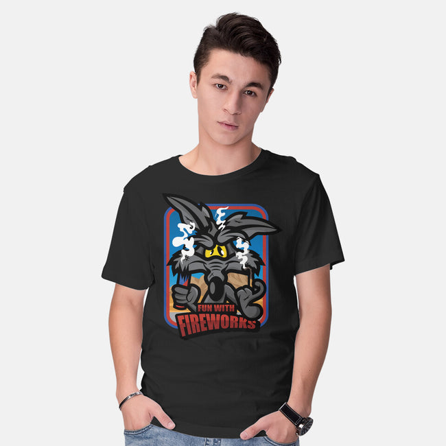 Fun With Fireworks-Mens-Basic-Tee-jrberger