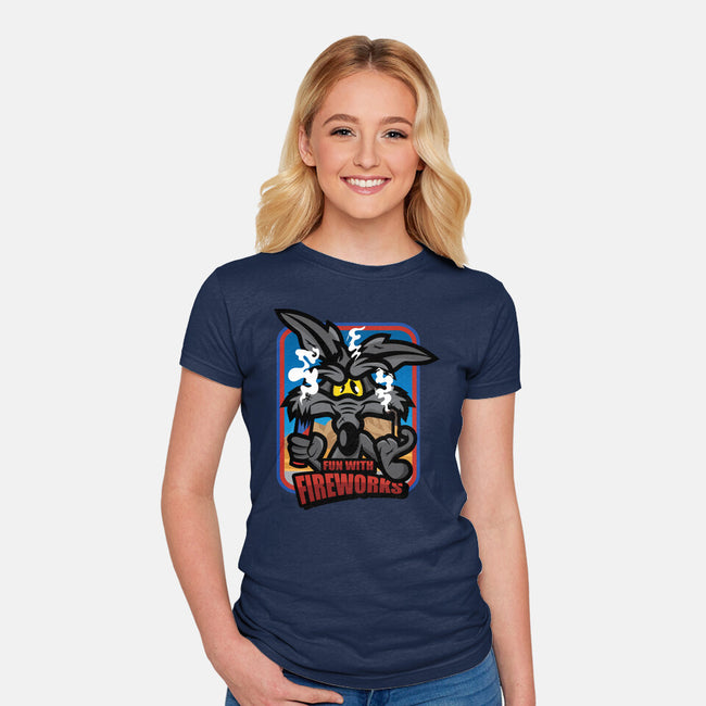 Fun With Fireworks-Womens-Fitted-Tee-jrberger