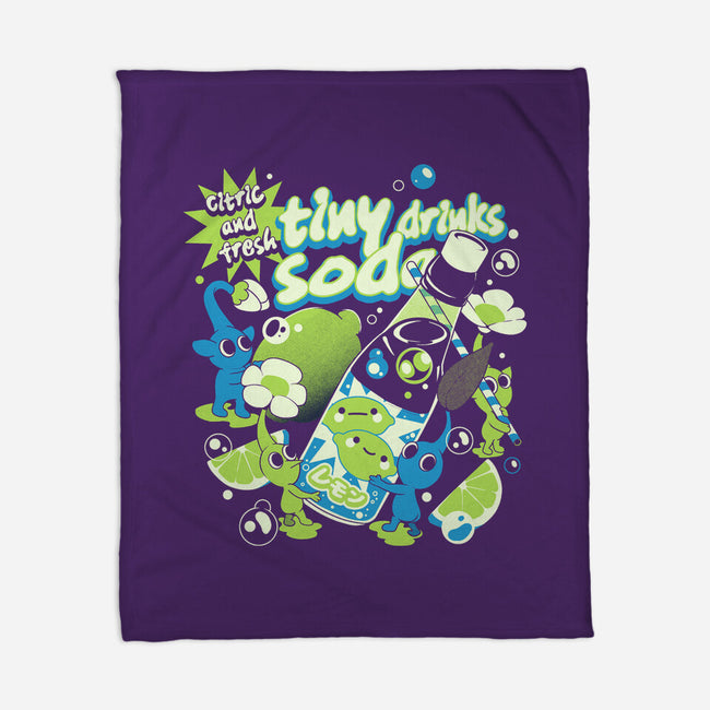 Tiny Drinks Soda-None-Fleece-Blanket-ilustrata