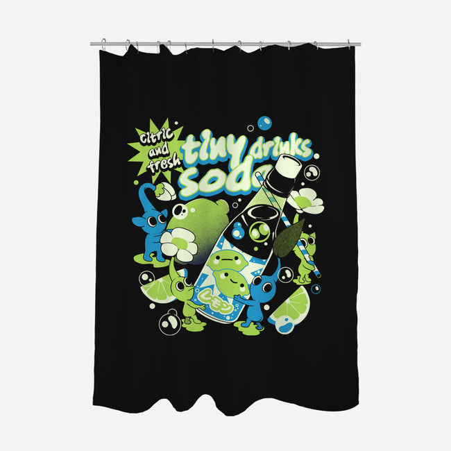 Tiny Drinks Soda-None-Polyester-Shower Curtain-ilustrata