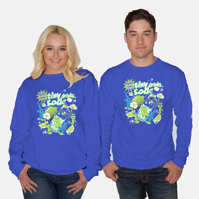 Tiny Drinks Soda-Unisex-Crew Neck-Sweatshirt-ilustrata