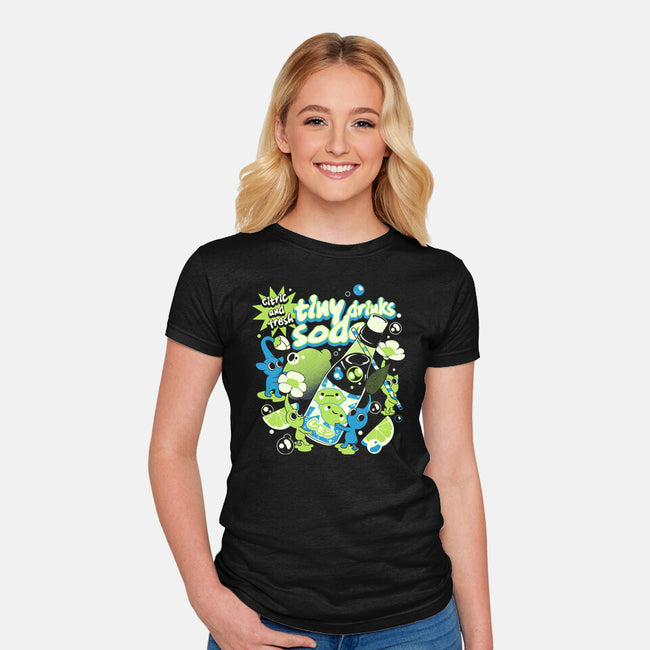 Tiny Drinks Soda-Womens-Fitted-Tee-ilustrata