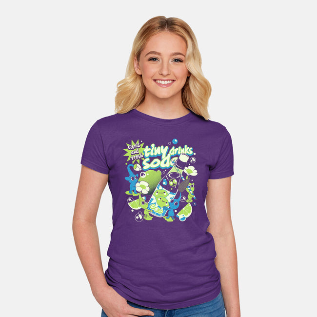Tiny Drinks Soda-Womens-Fitted-Tee-ilustrata