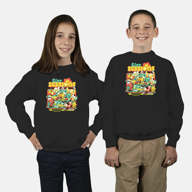 Tiny Sessions-Youth-Crew Neck-Sweatshirt-ilustrata