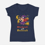 Witchcraft And Beercraft-Womens-V-Neck-Tee-imisko