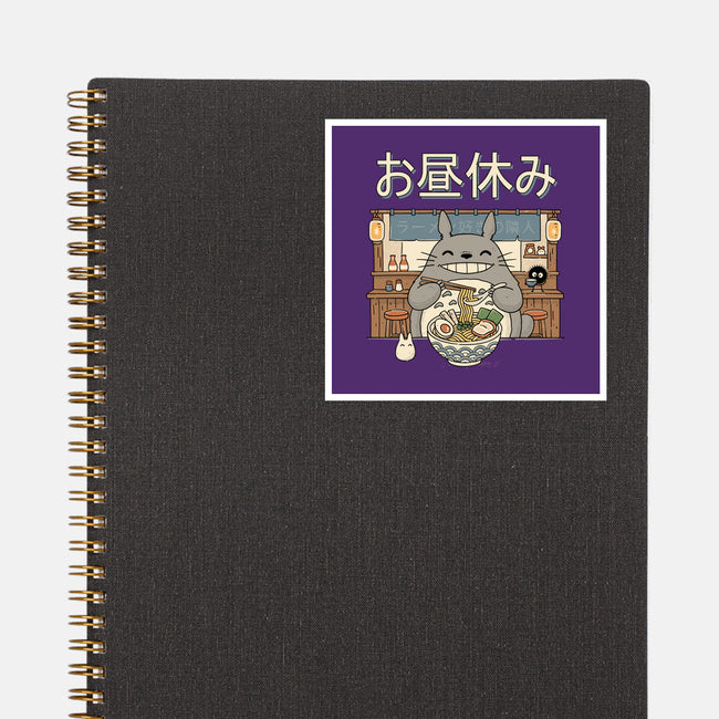 Lunch Break Spirit-None-Glossy-Sticker-GODZILLARGE