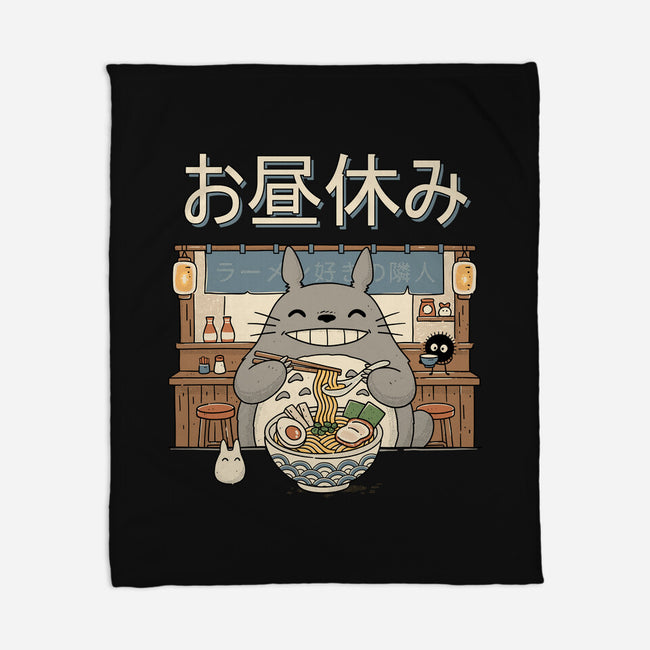 Lunch Break Spirit-None-Fleece-Blanket-GODZILLARGE