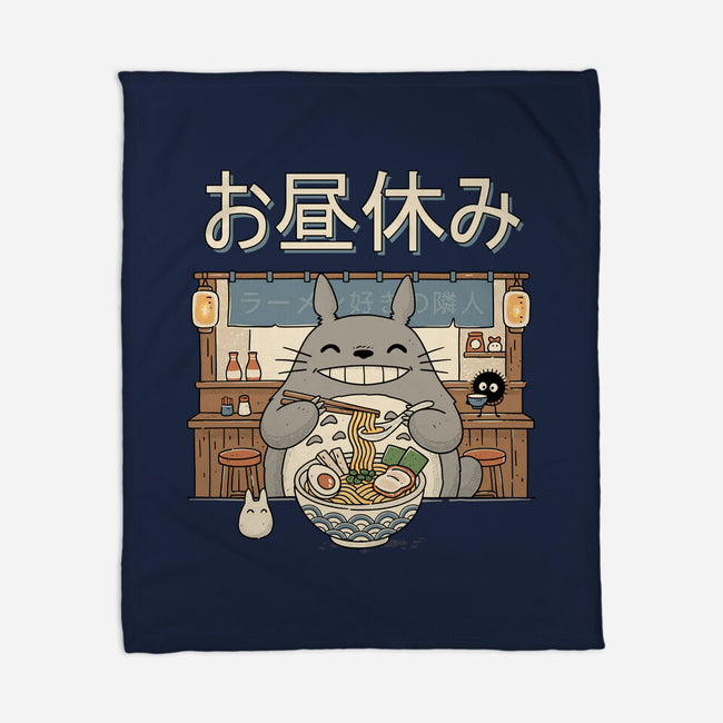 Lunch Break Spirit-None-Fleece-Blanket-GODZILLARGE