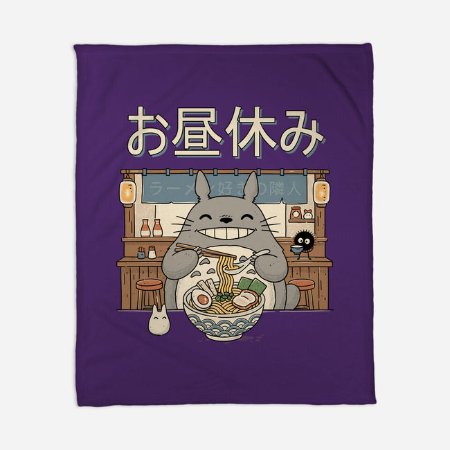 Lunch Break Spirit-None-Fleece-Blanket-GODZILLARGE