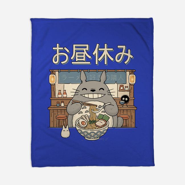 Lunch Break Spirit-None-Fleece-Blanket-GODZILLARGE