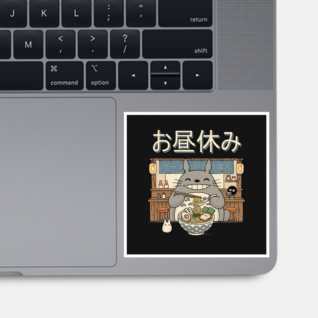 Lunch Break Spirit-None-Glossy-Sticker-GODZILLARGE