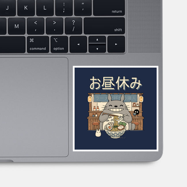 Lunch Break Spirit-None-Glossy-Sticker-GODZILLARGE