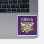 Lunch Break Spirit-None-Glossy-Sticker-GODZILLARGE