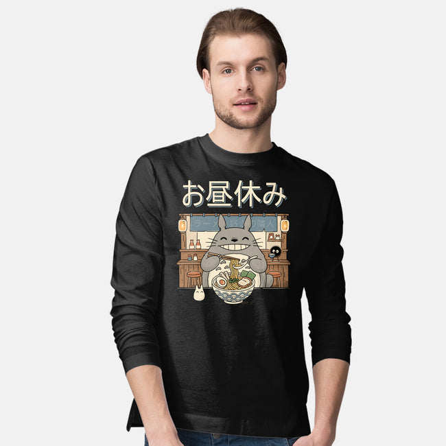 Lunch Break Spirit-Mens-Long Sleeved-Tee-GODZILLARGE