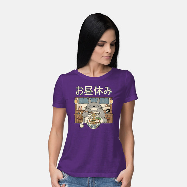 Lunch Break Spirit-Womens-Basic-Tee-GODZILLARGE