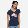 Bongo Cat Dnd-Womens-V-Neck-Tee-xMorfina