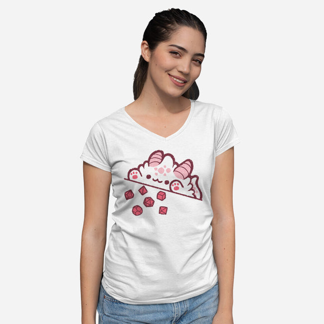 Bongo Cat Dnd-Womens-V-Neck-Tee-xMorfina