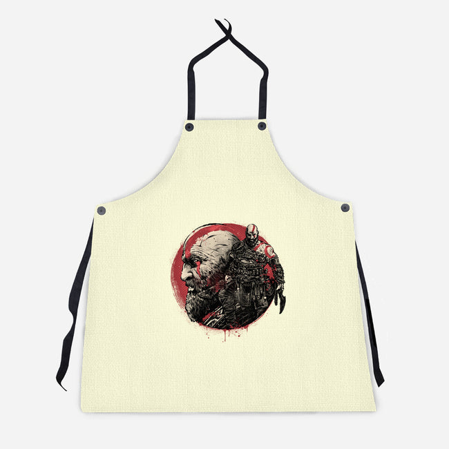 Born Of Chaos And Destruction-Unisex-Kitchen-Apron-glitchygorilla