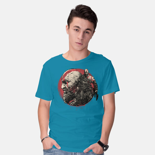 Born Of Chaos And Destruction-Mens-Basic-Tee-glitchygorilla