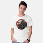 Born Of Chaos And Destruction-Mens-Basic-Tee-glitchygorilla