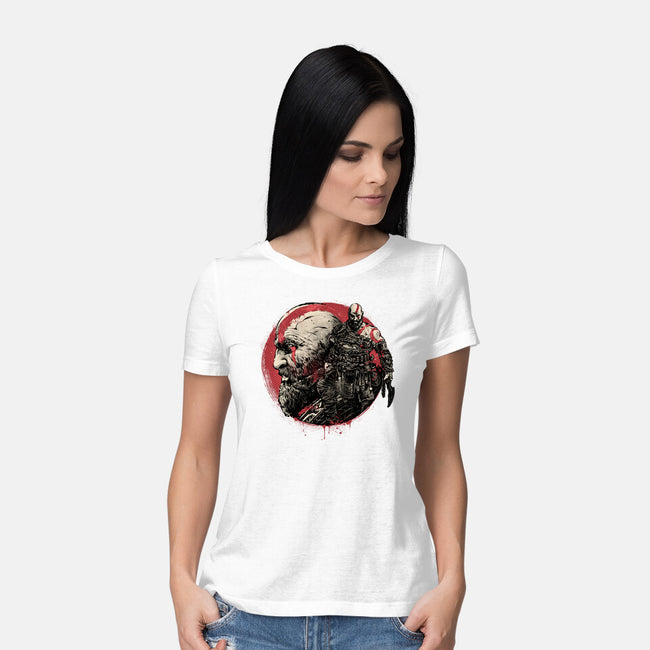 Born Of Chaos And Destruction-Womens-Basic-Tee-glitchygorilla