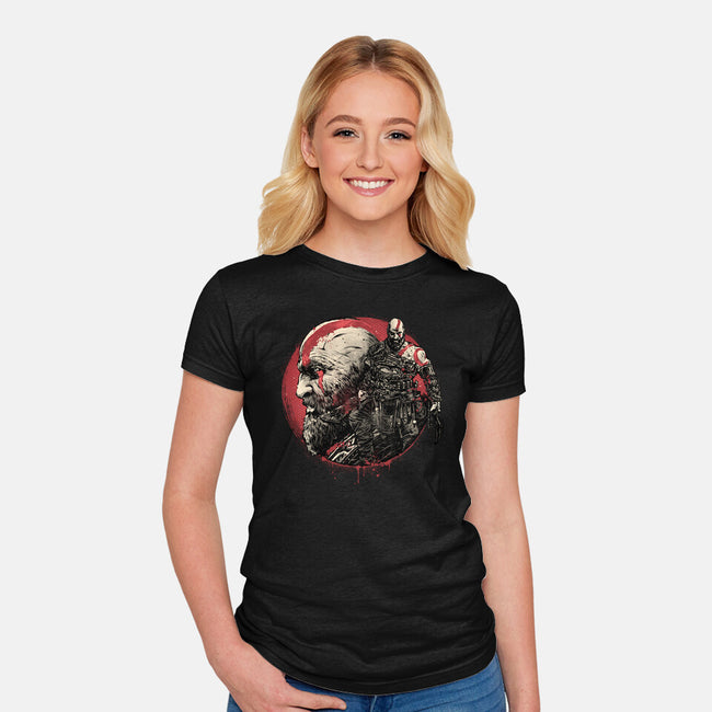 Born Of Chaos And Destruction-Womens-Fitted-Tee-glitchygorilla