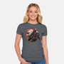 Born Of Chaos And Destruction-Womens-Fitted-Tee-glitchygorilla