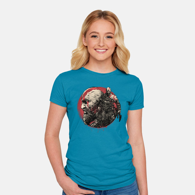 Born Of Chaos And Destruction-Womens-Fitted-Tee-glitchygorilla
