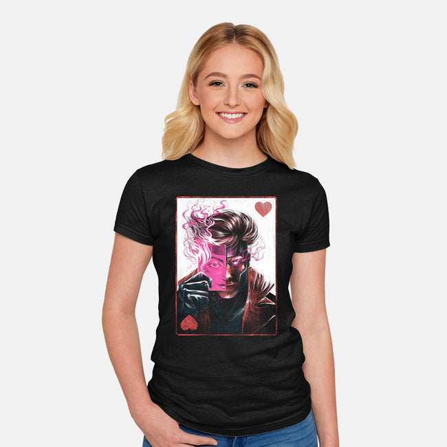 Ace Of Hearts-Womens-Fitted-Tee-zascanauta