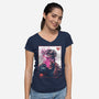 Ace Of Hearts-Womens-V-Neck-Tee-zascanauta