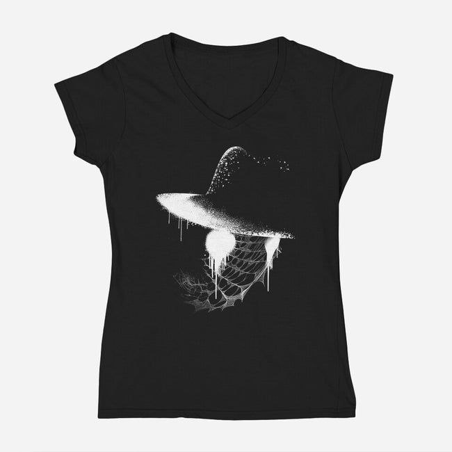 Detective Noir-Womens-V-Neck-Tee-rocketman_art