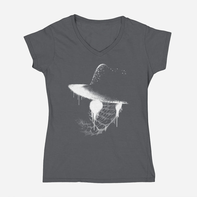 Detective Noir-Womens-V-Neck-Tee-rocketman_art