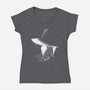 Detective Noir-Womens-V-Neck-Tee-rocketman_art